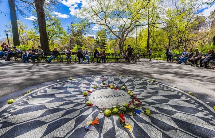 Strawberry Fields memorial for John Lennon in Central Park
