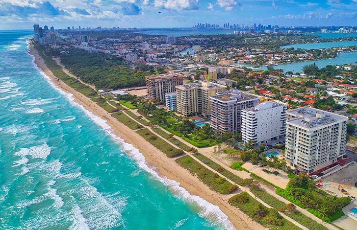 Surfside Beach in Miami