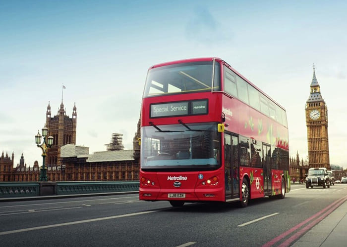 tour on a london double-decker doing a special service