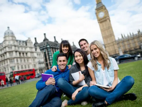 friends in london on a study holiday abroad