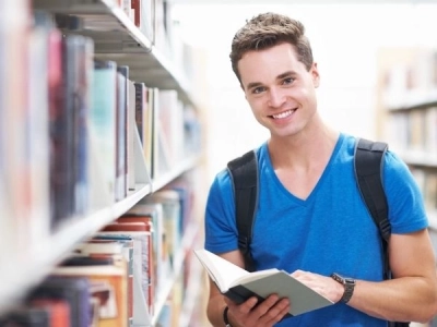student studying