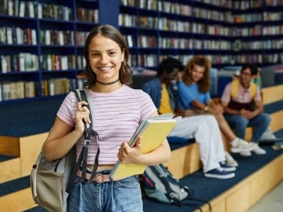 student at school
