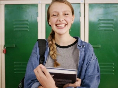 student smiling