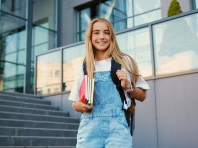 child on a school study abroad holiday