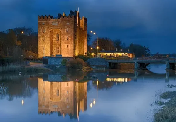 Bunratty Castle at night, on an excursion during a study holiday in ireland