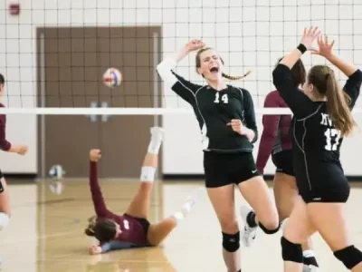 students playing sports